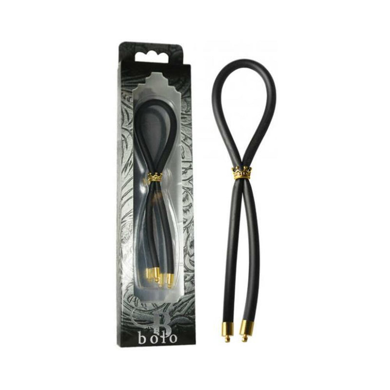 C-RING LASSO GOLD CROWN BEAD SILICONE BLACK