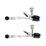 Adjustable Nipple Clamp W/Pink Beads
