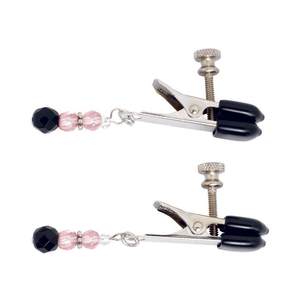 Adjustable Nipple Clamp W/Pink Beads