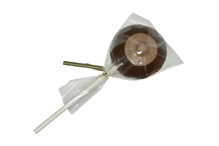 SMALL SINGLE BOOB W/STICK CHOCOLATE