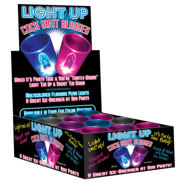 Light Up Cock Shot Glasses (12/DP)
