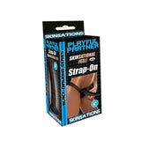 Skinsations Black Playful Partner Strap On Dildo, Harness 8 inches