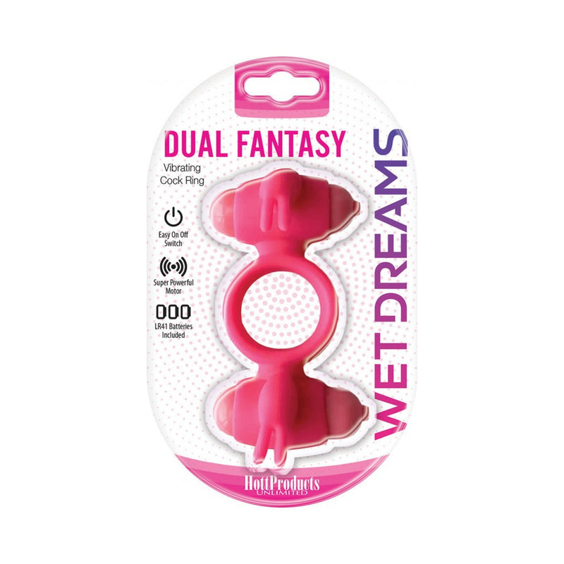Wet Dreams Dual Fantasy Dual Cock Ring With Turbo Motors