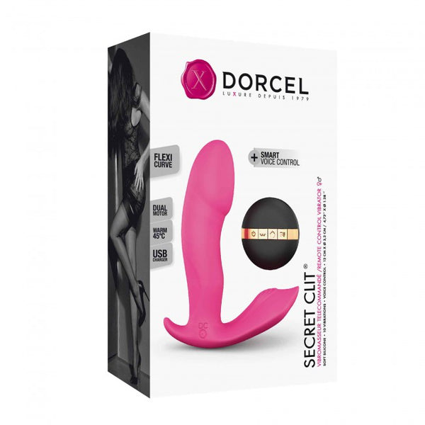 Dorcel Secret Clit Dual Stim Heating and Voice Control - Pink