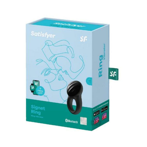 Satisfyer Signet Ring W/bluetooth App - Blue