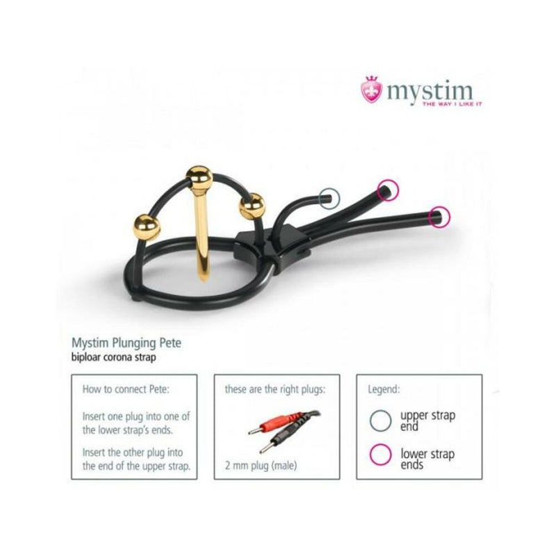 Mystim Plunging Pete Corona Strap & Urethral Sound