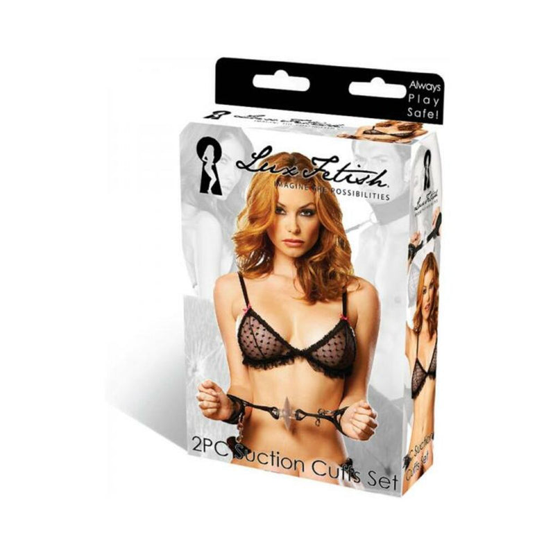 Lux Fetish Sexy Suction Cuffs Black