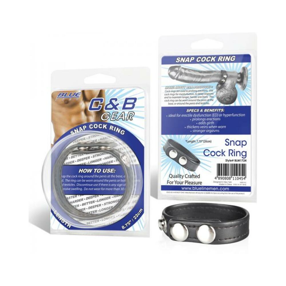 C & B Gear Snap Cock Ring Black