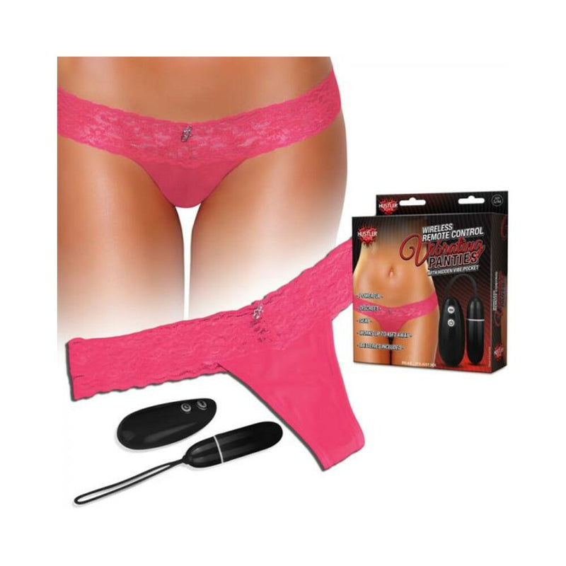 Hustler Vibrating Panties Pink Remote Control M/L