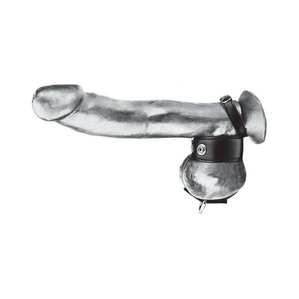 C & B Gear Cock Ring with Ball Stretcher 1 inch Black