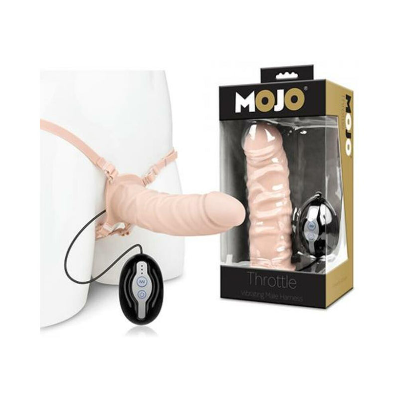 Mojo Throttle Vibrating Male Harness Beige