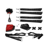 Night Of Romance Satin Cuffs, Rose Petals 6 Piece Bed Spreader Set