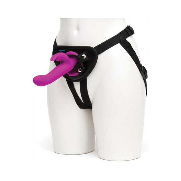 Happy Rabbit Vibrating Strap On Harness Set Purple