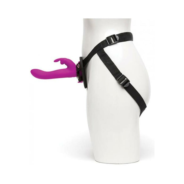 Happy Rabbit Vibrating Strap On Harness Set Purple