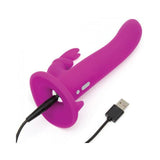 Happy Rabbit Vibrating Strap On Harness Set Purple