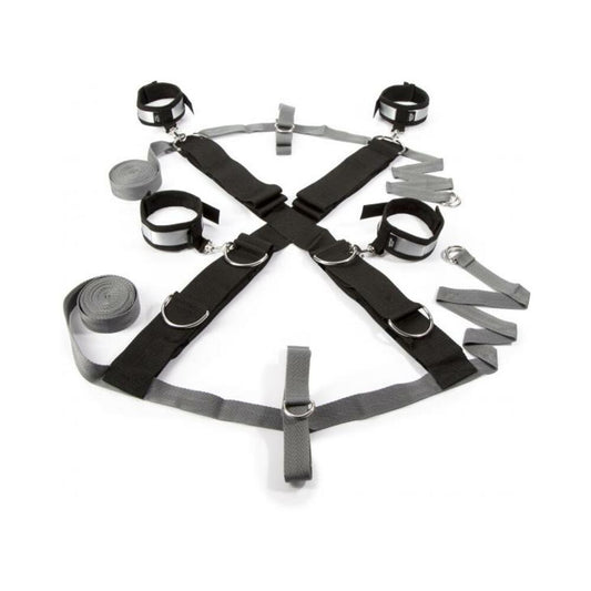 FIFTY SHADES KEEP STILL OVER THE BED CROSS RESTRAINT SILVER