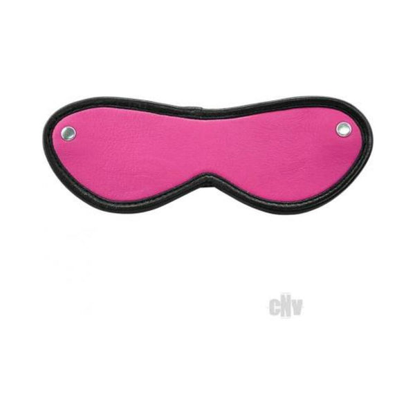 Rouge Leather Blindfold Eye Mask Pink