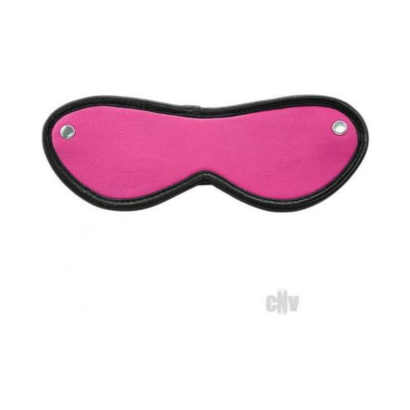 Rouge Leather Blindfold Eye Mask Pink
