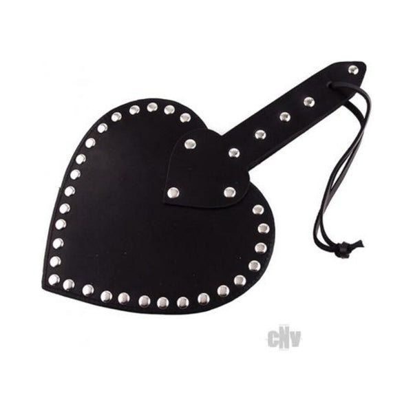 Rouge Heart Paddle Black Leather
