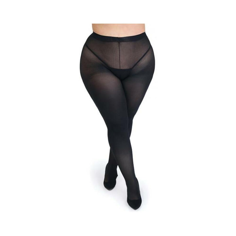 Fifty Shades of Grey Captivate Spanking Tights - Black One Size Curve