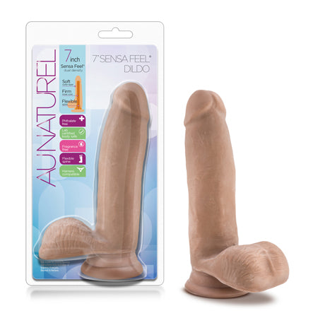 Au Naturel 7 Inch Sensa Feel Dildo - Latin