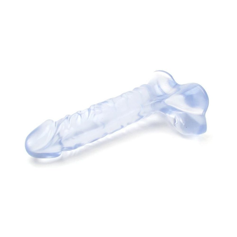 Crystal Jellies 7 Inch Ballsy Supercock - Clear