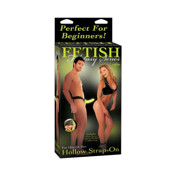 Fetish Fantasy Hollow Strap On 6.5 Inch Glow In Dark