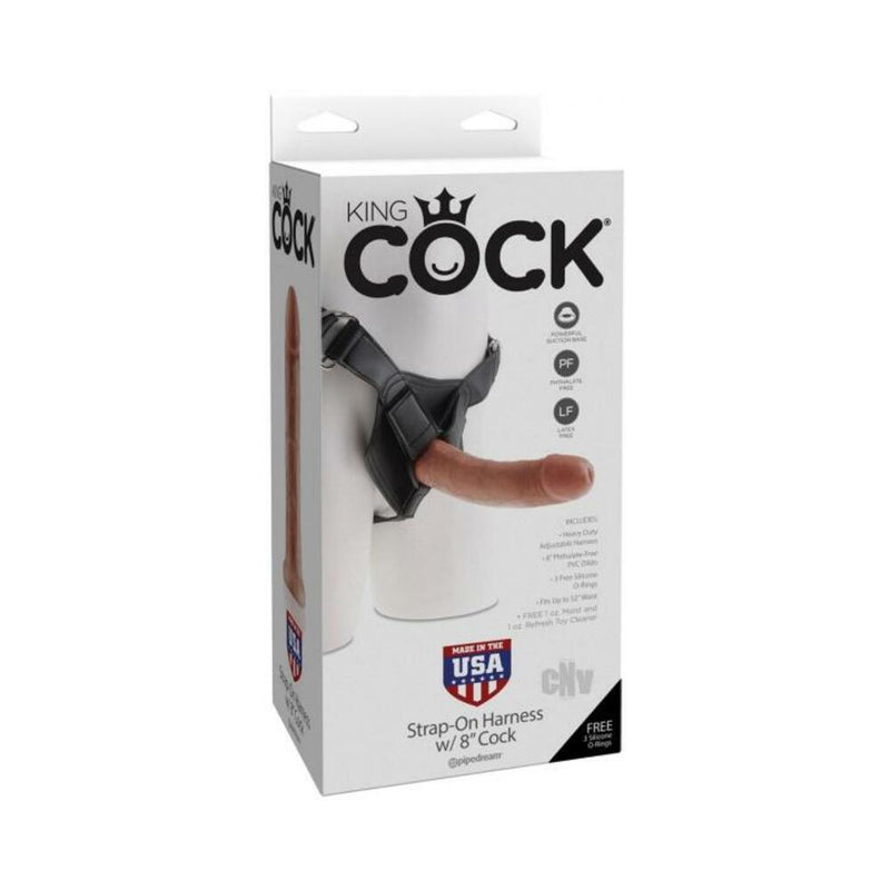 Kc Strap On Harn W/cock 8 Tan