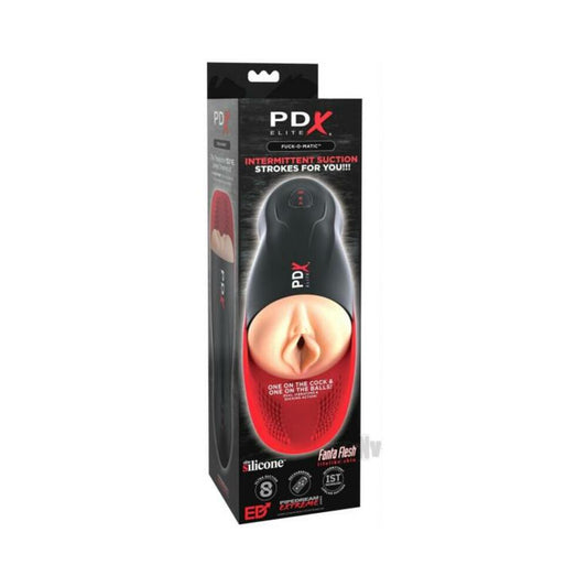 Pdx Elite Fuck-o-matic Stroker - Light/red/black