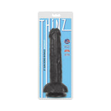 Thinz 8 Inch Slim Dildo With Balls - Black