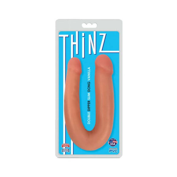 Thinz Double Dipper Slim 13" Dong - Vanilla