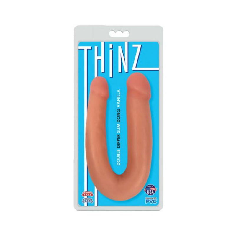 Thinz Double Dipper Slim 13" Dong - Vanilla