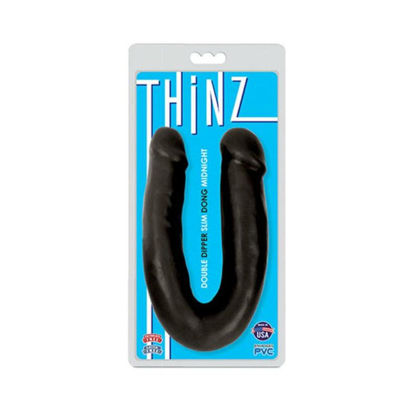 Double Dipper Slim Dildo - Dark