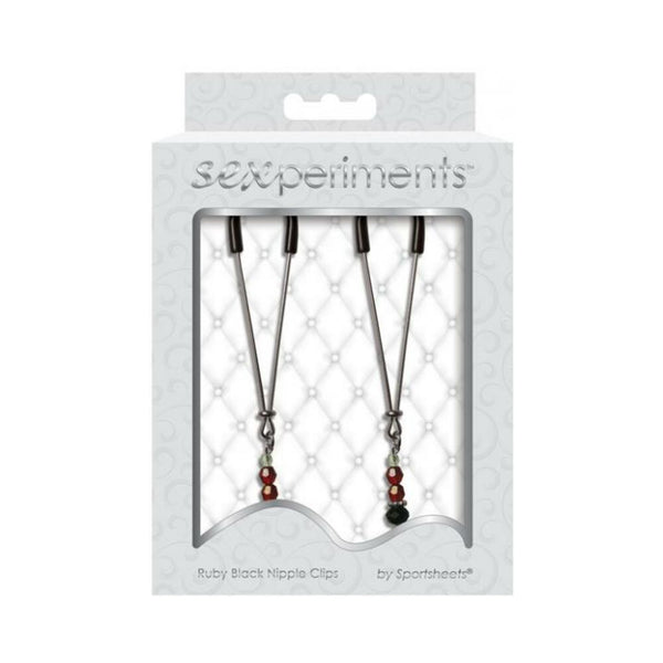 Sexperiments Ruby Black Nipple Clamps