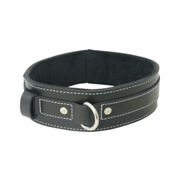 EDGE LINED LEATHER COLLAR