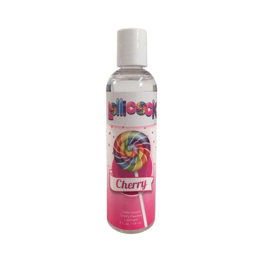 Lollicock 4 Oz. Water-based Flavored Lubricant - Cherry