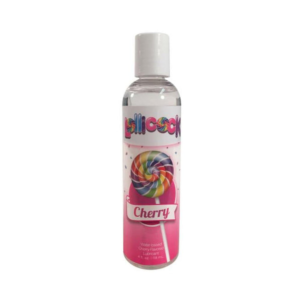 Lollicock 4 Oz. Water-based Flavored Lubricant - Cherry