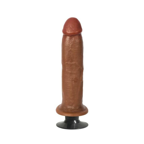 Jock Dark Bareskin Vibrating Dildo - 8 Inch