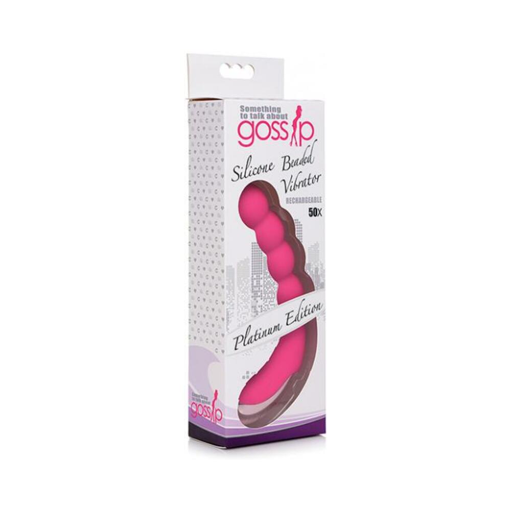 Curve Novelties Gossip Silicone Beaded Vibrator 50x - Magenta