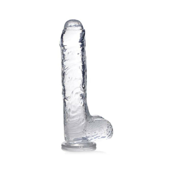 Jock C-thru Dildo With Balls - 9 Inch