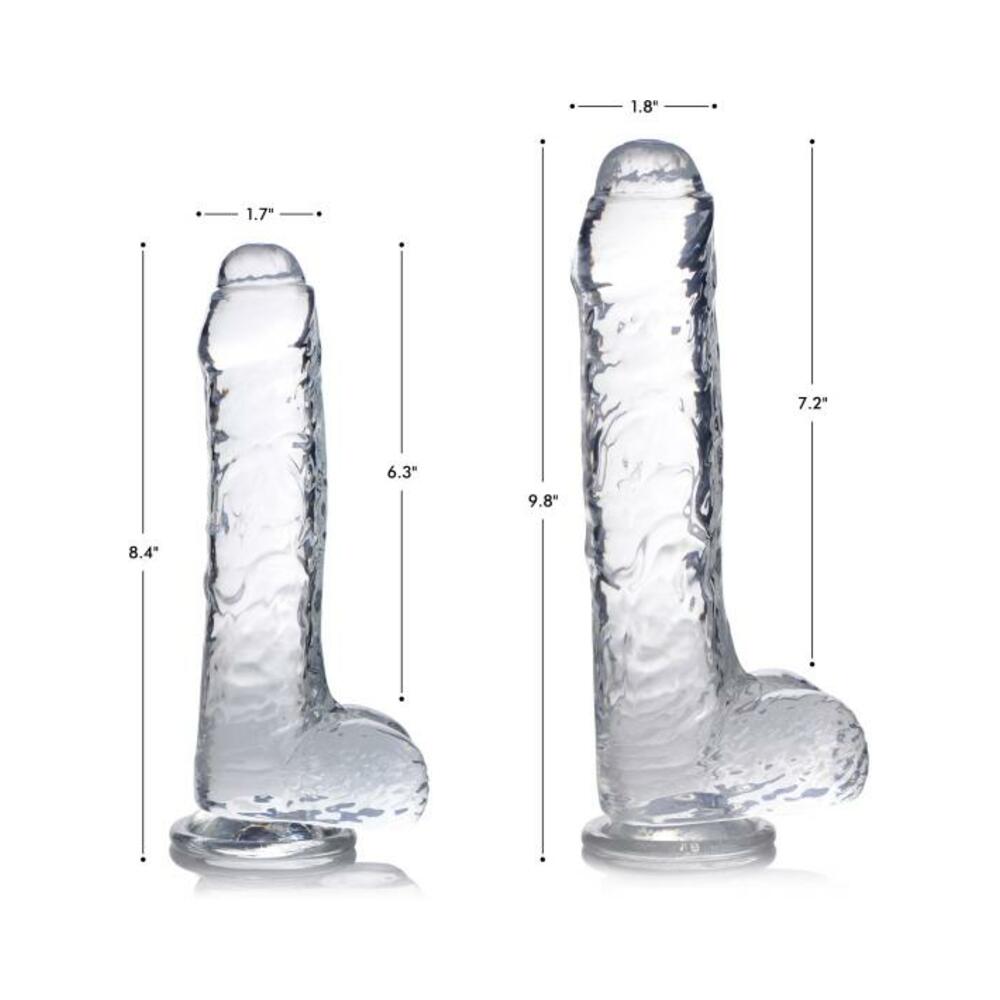 Jock C-thru Dildo With Balls - 9 Inch