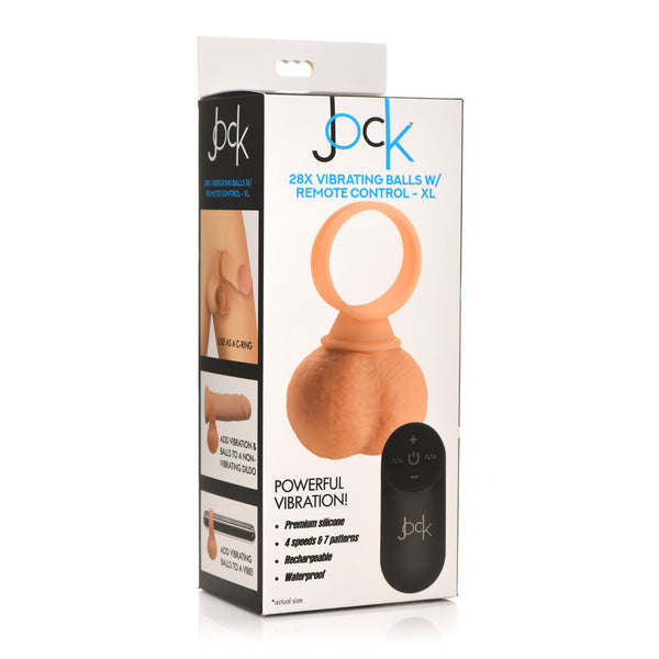 Jock 28X Vibrating Silicone Balls X Large Light