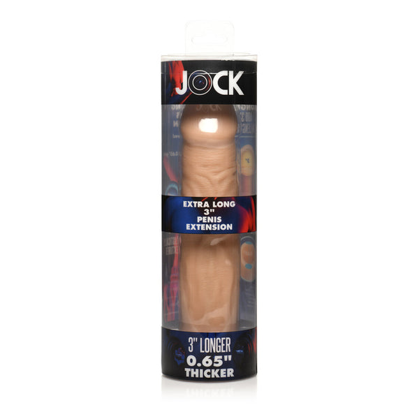 Jock Extra Long 3&quot; Penis Extension Sleeve Light