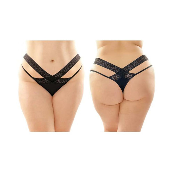 Daphne Brazilian-Cut Panty 6pk Q/S Blk