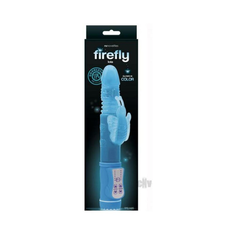 Firefly Lola Thrusting Rabbit Vibrator - Blue