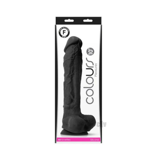 Colours Pleasures 10" Dildo - Black