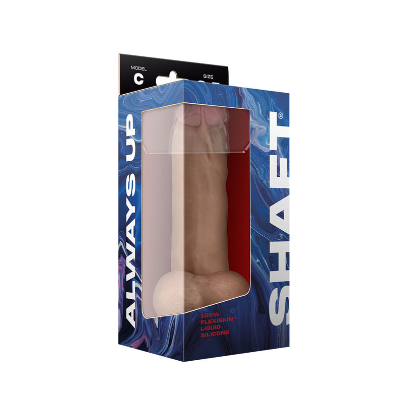 Shaft Model C Flexskin Liquid Silicone 8.5' Curved Dong w/Balls - Pine