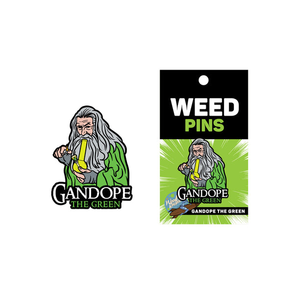 Wood Rocket Weed Gandope the Green Large Pin - Multi Color