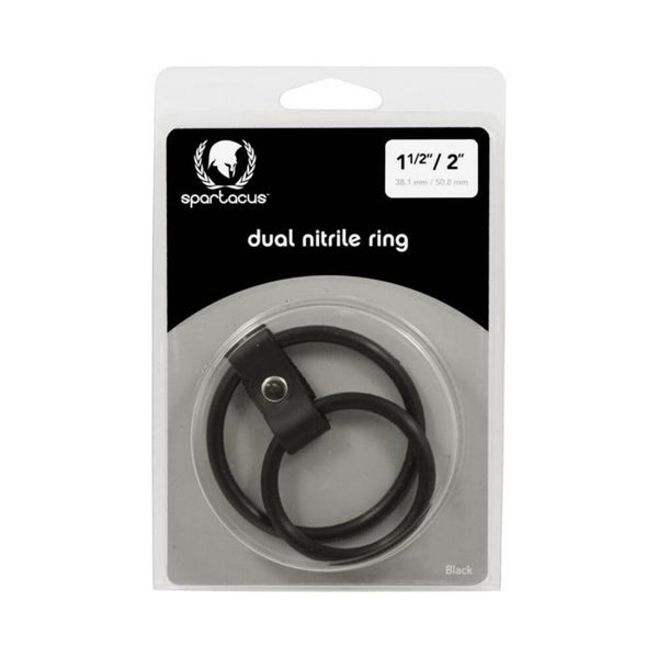 Nitrile Dual Cock Ring Black