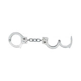 Nickel Coated Steel Handcuffs With Single Lock - Silver